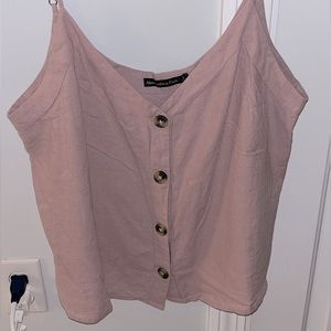 Abercrombie Mauve Pink Button-down Cami/tank